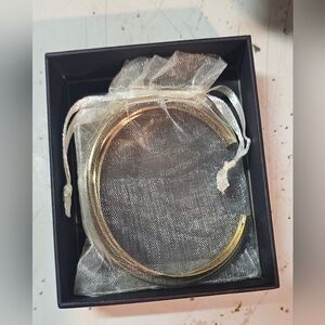 Gold Tone Multi-Row Cuff Bracelet | Minimalist Statement | Gift Box Included